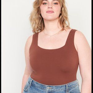 NWOT Old Navy Square Neck BodySuit Rust